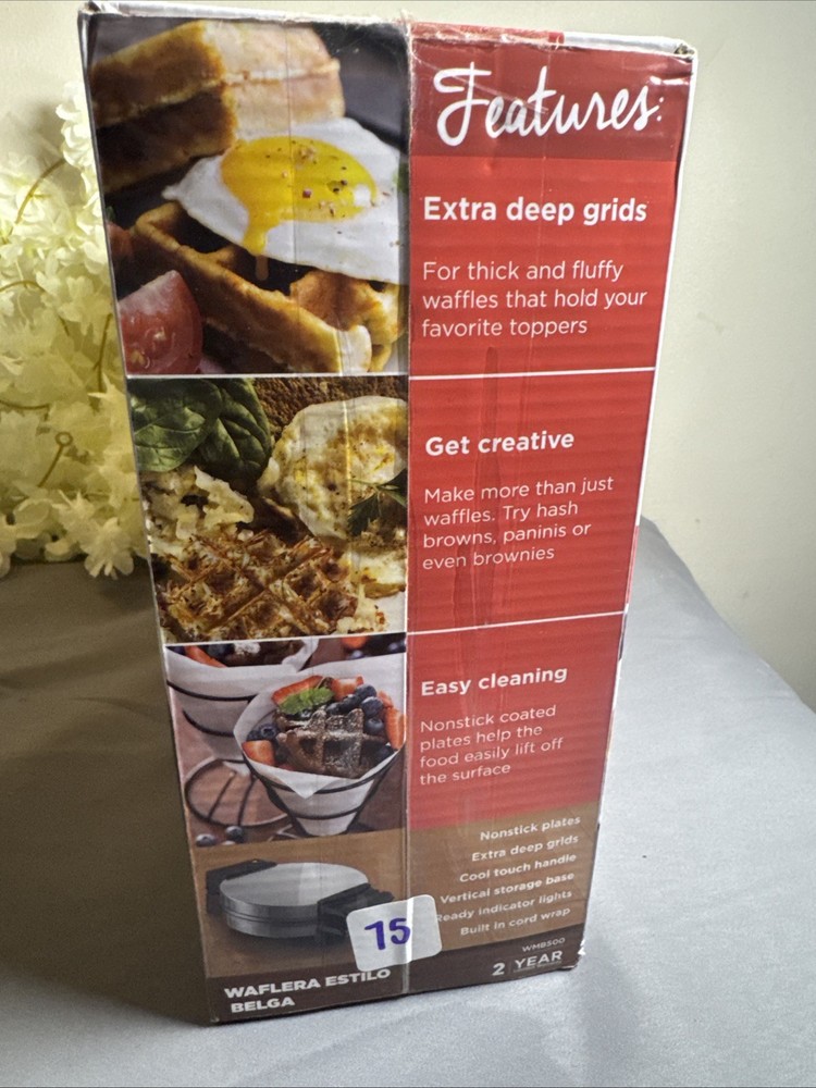 Black & Decker WMB500 Belgian Waffle Maker - Quantity 1