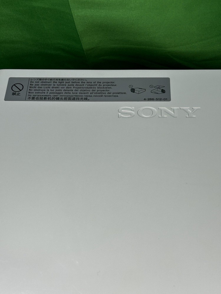 SONY DATA PROJECTOR white W/ Power Cable , Remote & Adapter VPL-EX100 *Tested*