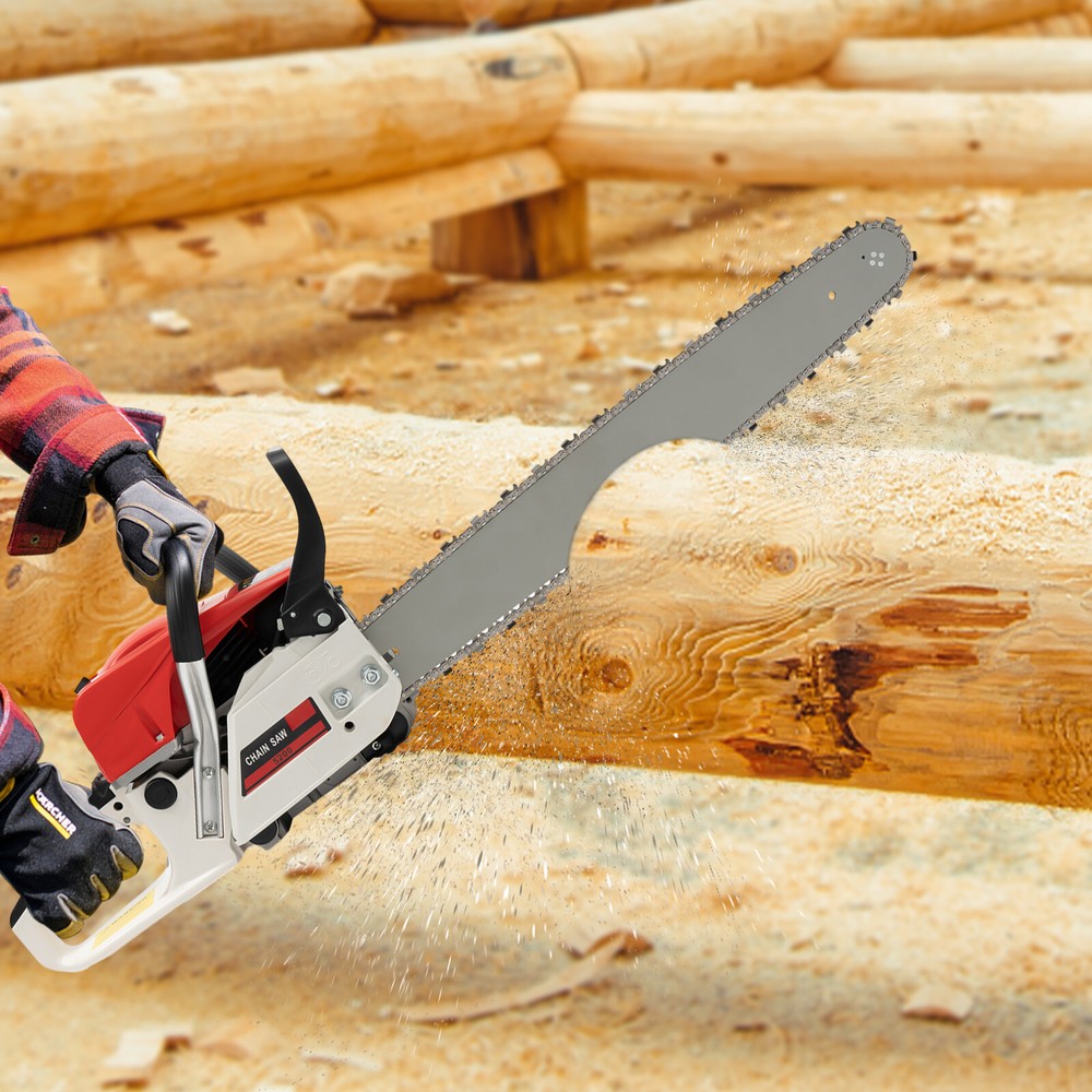Pro 22" Bar 52cc 2 Stroke Gas Powered Chainsaw Engine Cutting Handheld