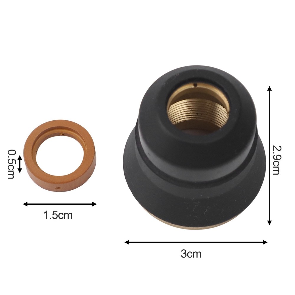 Torch Consumables Kit 2PCS including Shield Cap and Swirl Ring for IPT45