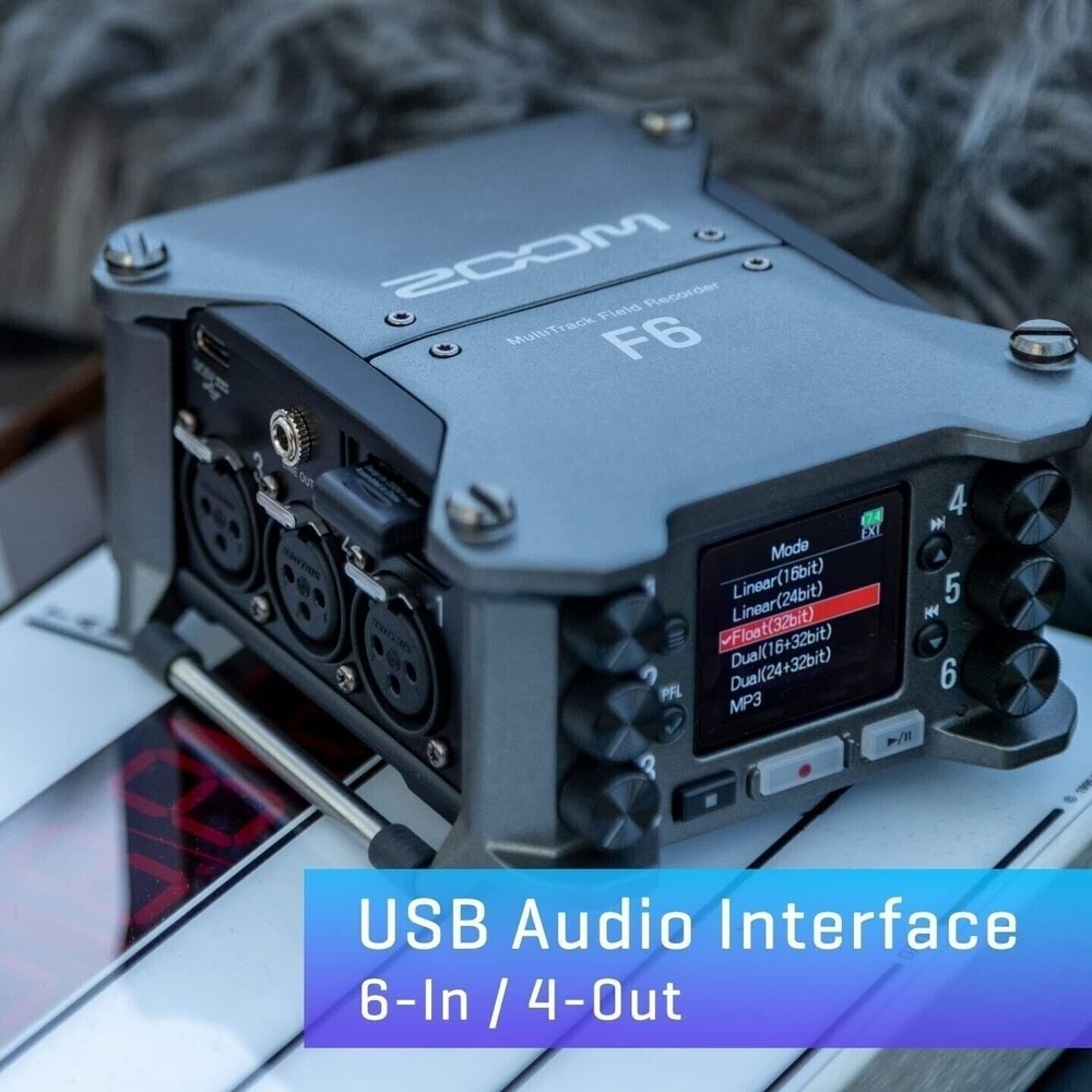 Zoom F6 14 Tracks 32 Bits 6 Inputs Field Recorder