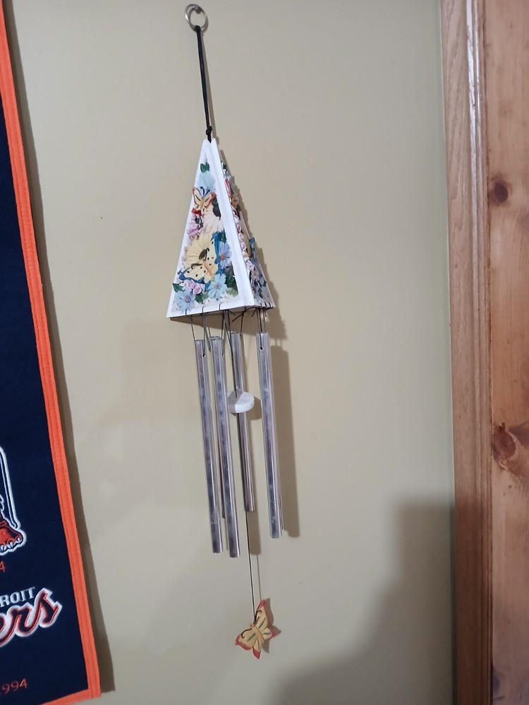 Butterfly Triangle 29" Wind Chimes Colorful Nice Design