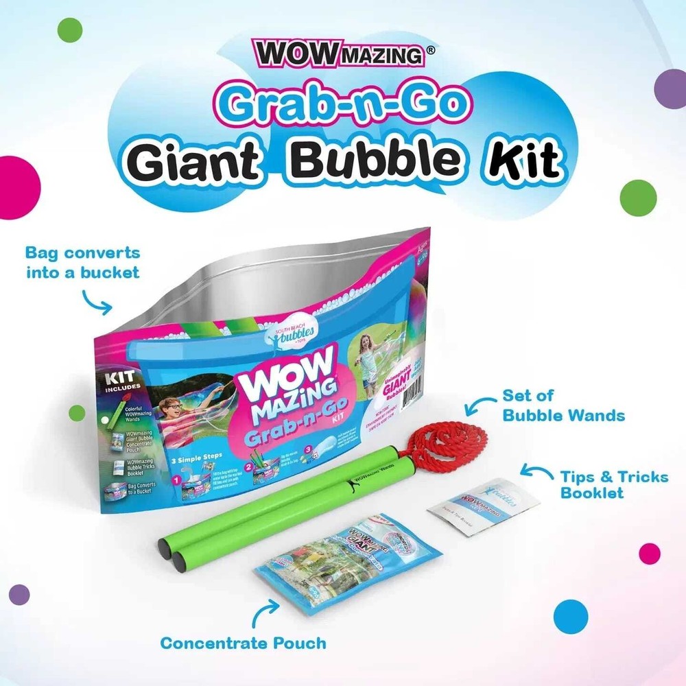 Wowmazing Grab-n-Go Kit Unimaginably Giant Bubbles
