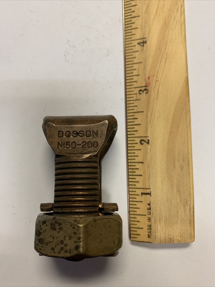 Vintage Large Dossert 08-21 N150-200 4/0 Copper Cable Clamp Split Bolt