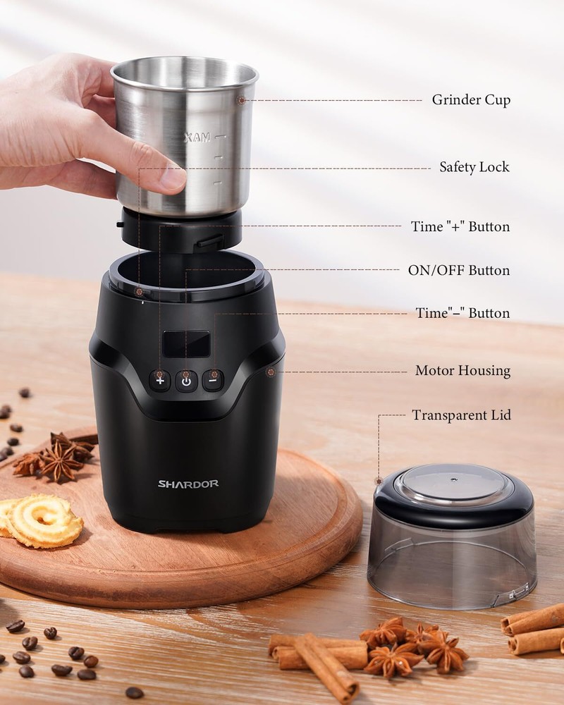 Adjustable Coffee Grinder Electric Super Silent Electric Coffee Bean Grinder Wit
