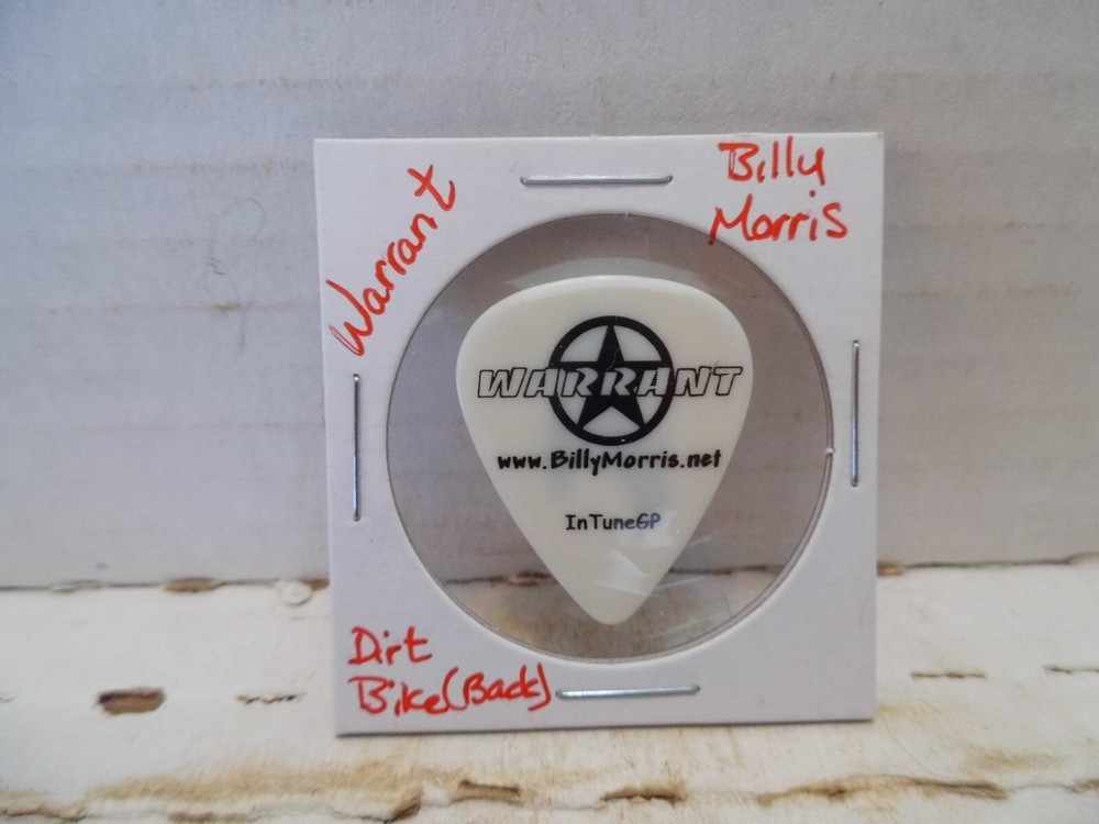 WARRANT "BILLY MORRIS" GUITAR PICK~READ DESCRIPTION #21~13