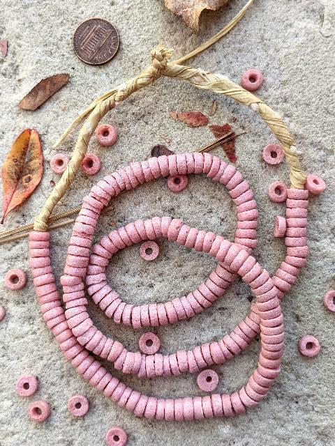 African Pink Glass Beads [76759]