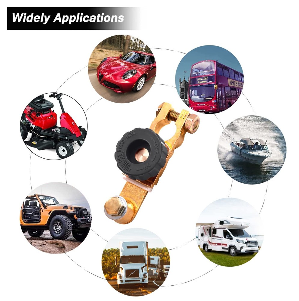 Top Post Battery Master Disconnect Cut Off Switch 2pcs