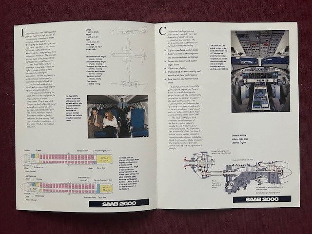 SAAB 2000 Brochure 1991