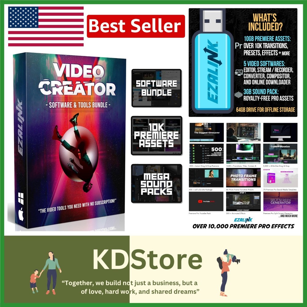 Ultimate Video Editing & Conversion Kit with 10K+ Assets