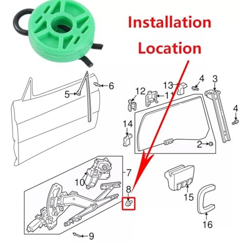 8pcs Front or Rear Power Window Regulator Roller Retainers 4493433 for 8 PCS