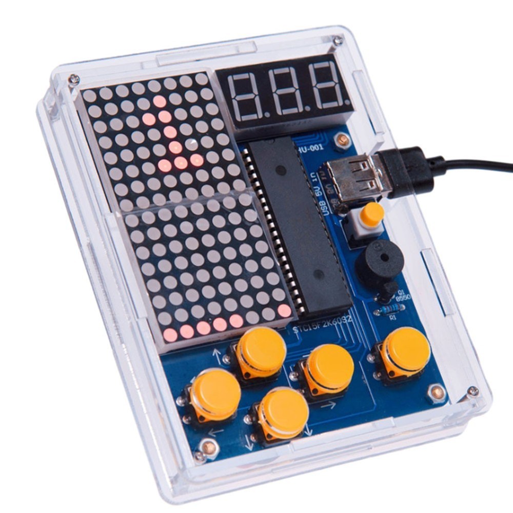 Retro Classic Electronics DIY Kit for 51 Single Chip Game Console + Shell