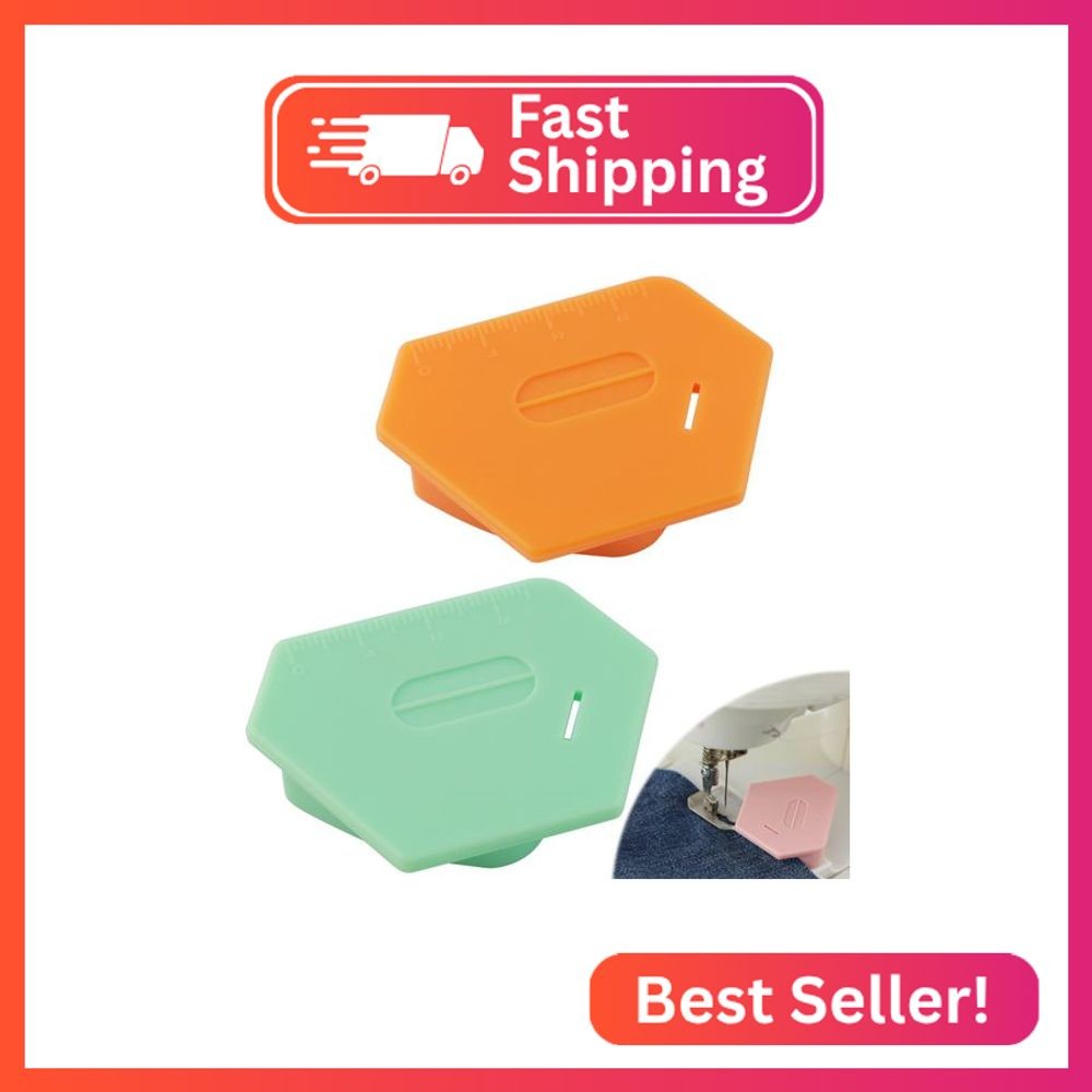 2 Pcs Magnetic Seam Guide for Sewing Machine, Polygonal Multifucntional Seam Gui