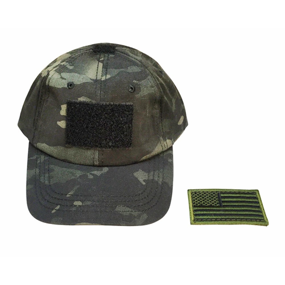 Special Force Tactical Contractor CAP HAT Removable Flag-MULTICAM BLACK