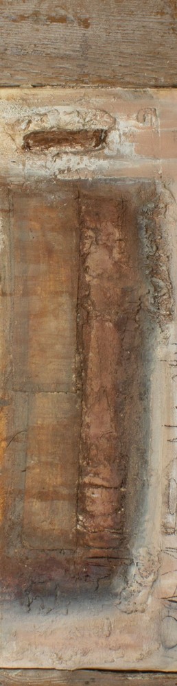 Juliet Holland Signed 1990s “Constructing Memory V” Mixed Media Wall Assemblage