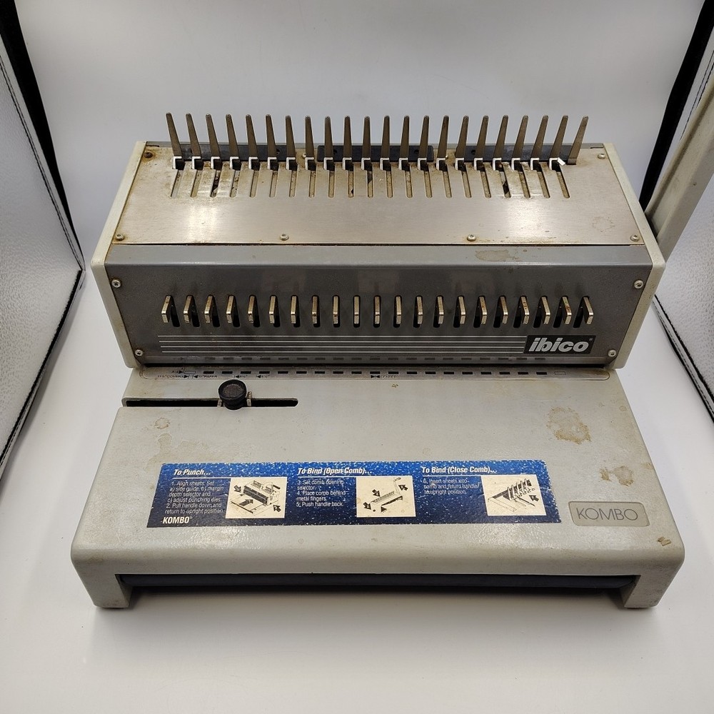 Ibico Manual Heavy Duty Metal Punch & Comb Binding Machine + Assorted Combs
