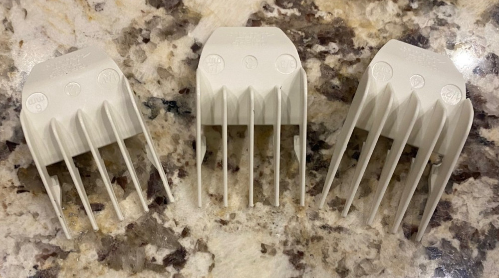 WAHL Peanut Clipper Guards Attachments (3) 2 3 4 Guide Comb White