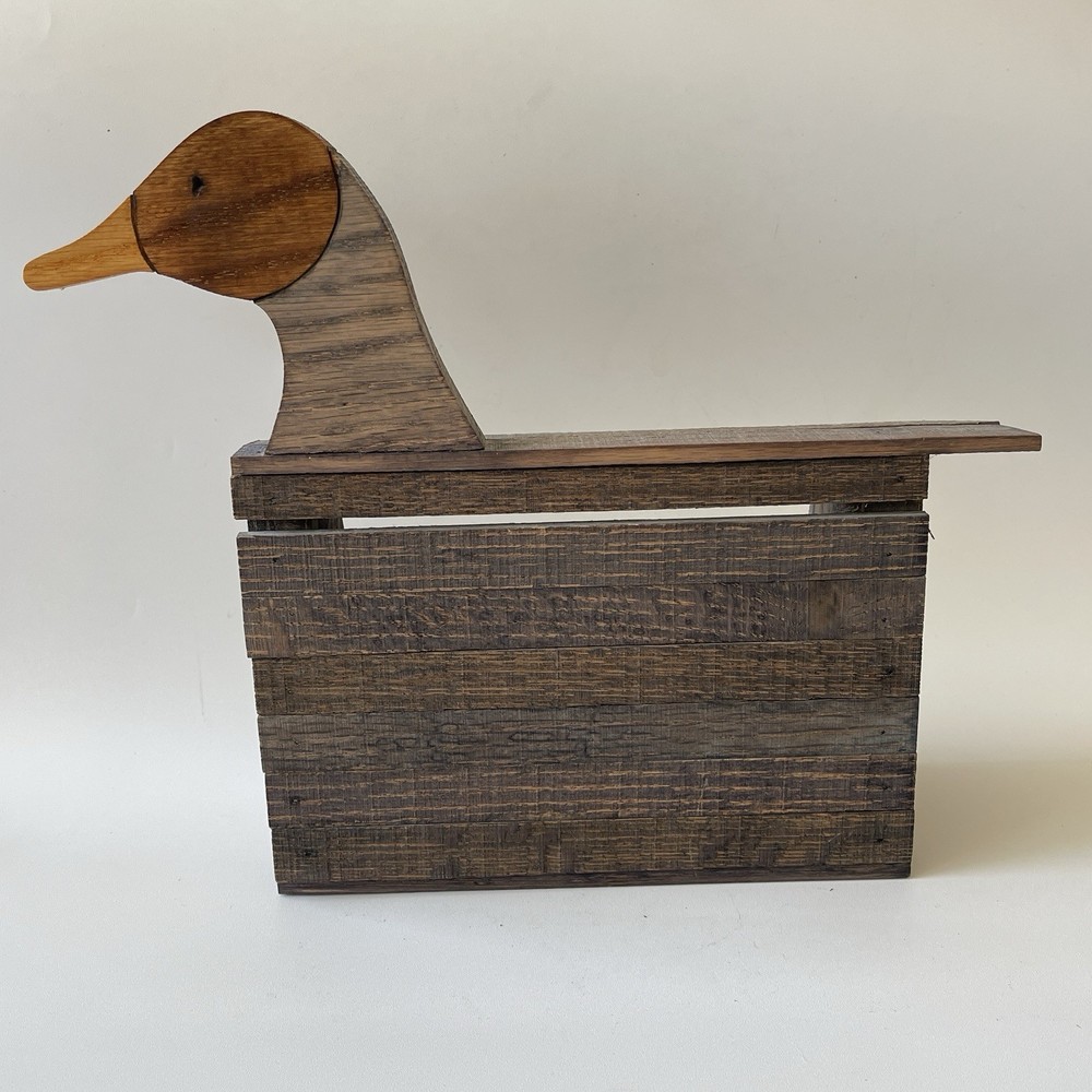 Folk Craft Style Duck Open Box - Table Sit