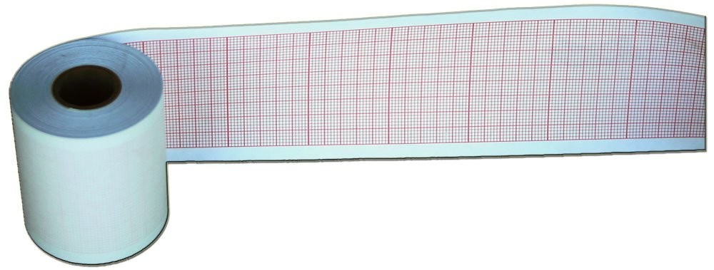 Contec 80A ECG Chart Paper, 50mm X 20m - 10 Rolls Red