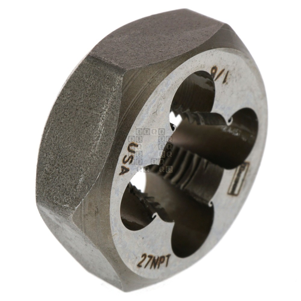 Irwin Hanson 9502 1/8"-27 NPT National Pipe Thread 1" Hex Die