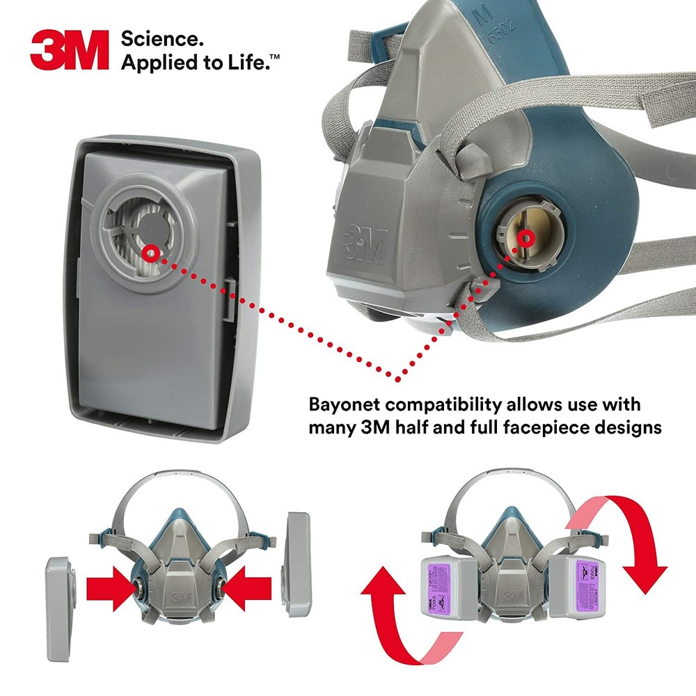 3M P100 Respirator Filter 7093B 2 pieces
