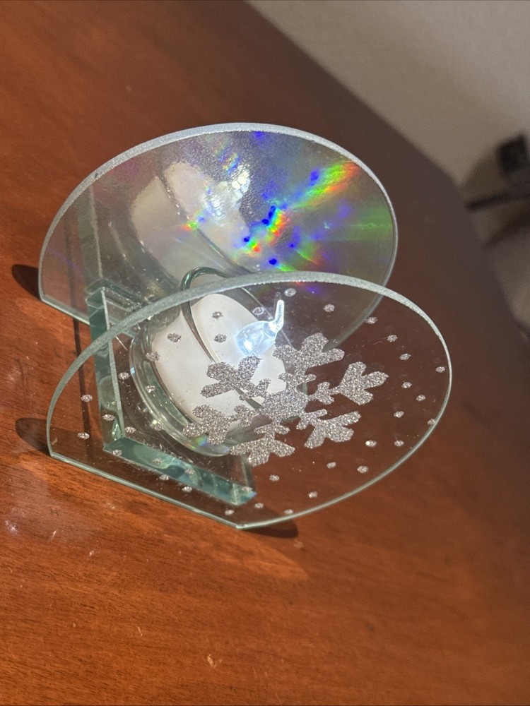 Snowflake Design Holiday Tealight Candle Holder