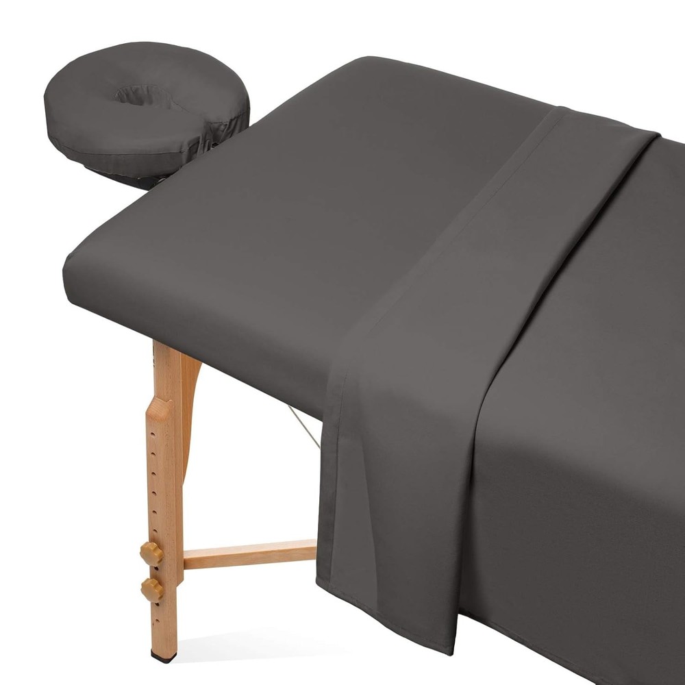 Durable Soft Microfiber Massage Table Sheet Set - 3 Pieces for Spa Professionals