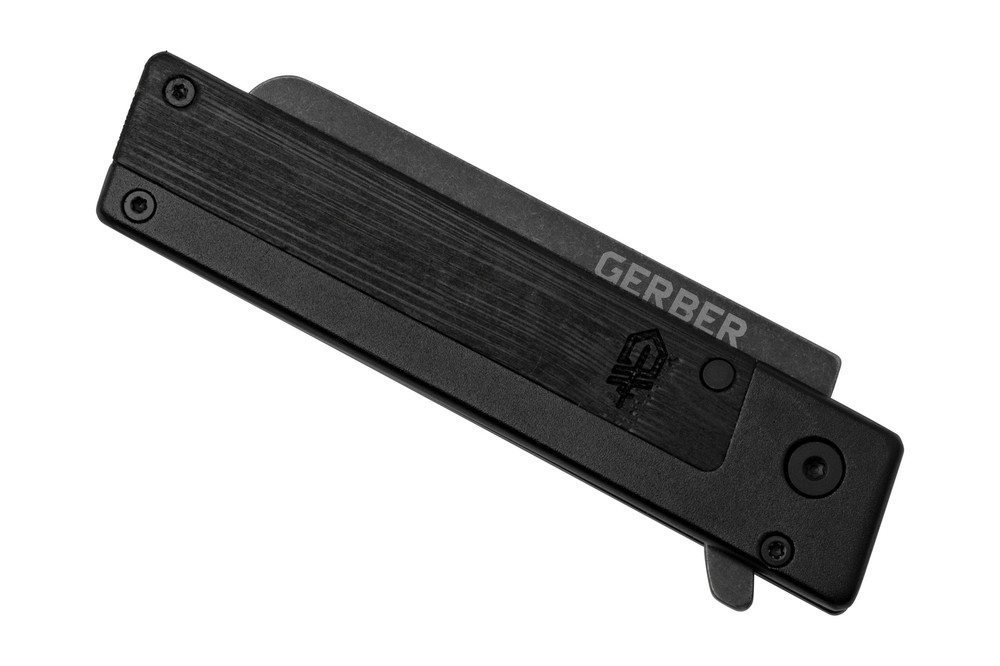 Authorized Gerber Quadrant Black Bamboo Folding knife Fine edge Folder
