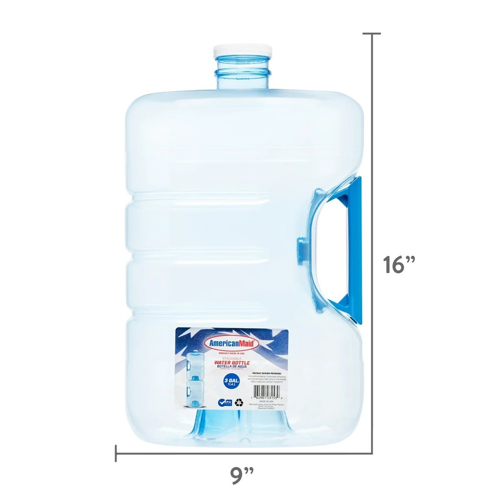 (2 pack) American Maid - Stackable & Refillable Water Gallon (3gal)