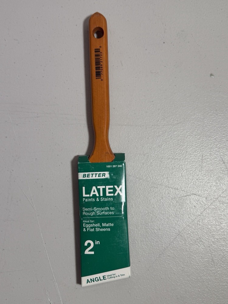Better 4pc Polyester Paint Brush Set 4" Flat 2.5" 2" Angle & Flat Latex