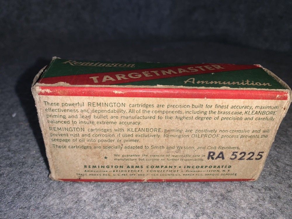 Rare Vintage Remington Targetmaster 38 Special Empty Ammo Box