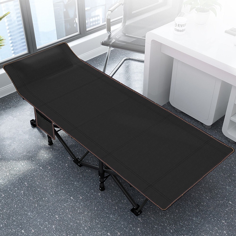 SLSY Camping Cot & Thick Pad,Cots for Sleeping,Camping Bed Folding Cot 500LBS