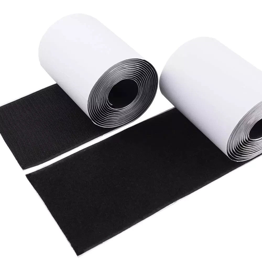 4 Inch Interlocking Tape Hook And Loop Self-Adhesive Strips Set With Sticky Glue