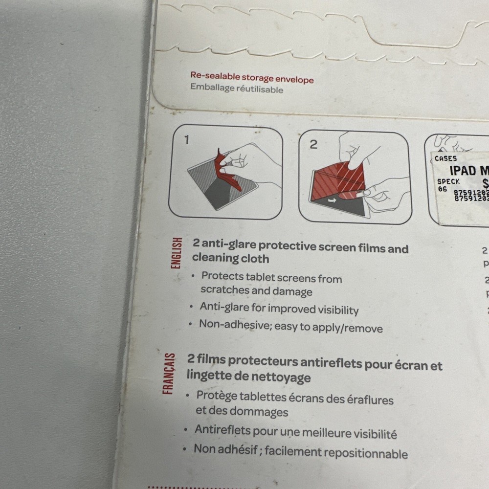 Speck Shieldview Matte 2-PACK for iPad Mini NEW/SEALED Package