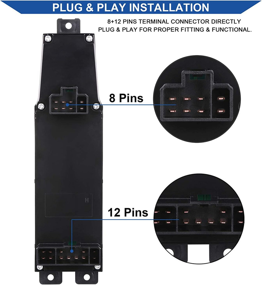 1997-2001 for Jeep Cherokee Front Left Driver Side Window Switch – Compatible