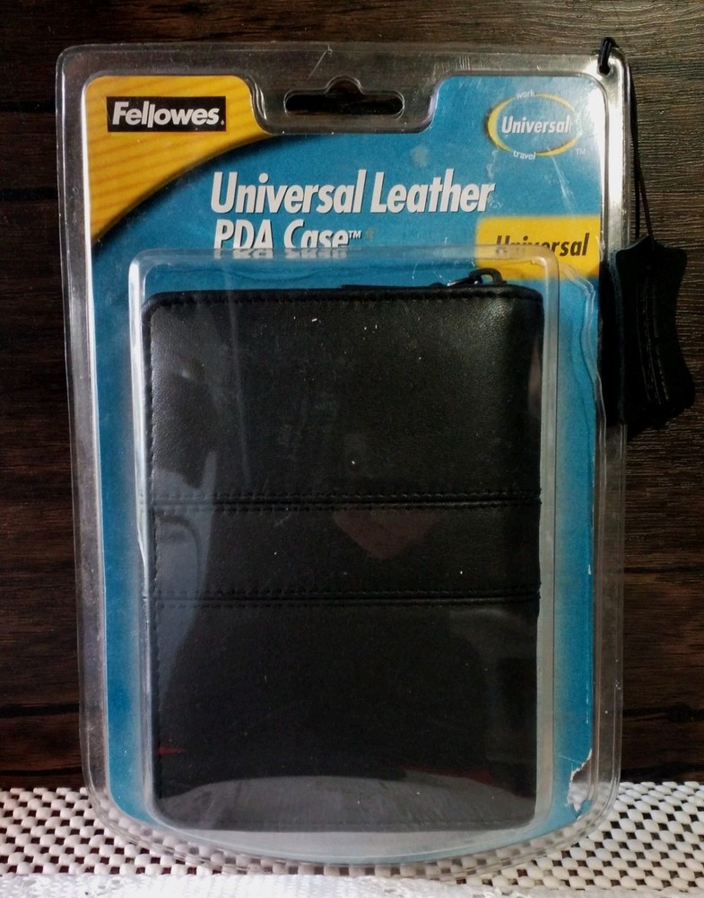 Fellowes Universal Leather PDA Case Open Box ~ Quality Full Grain Leather Case