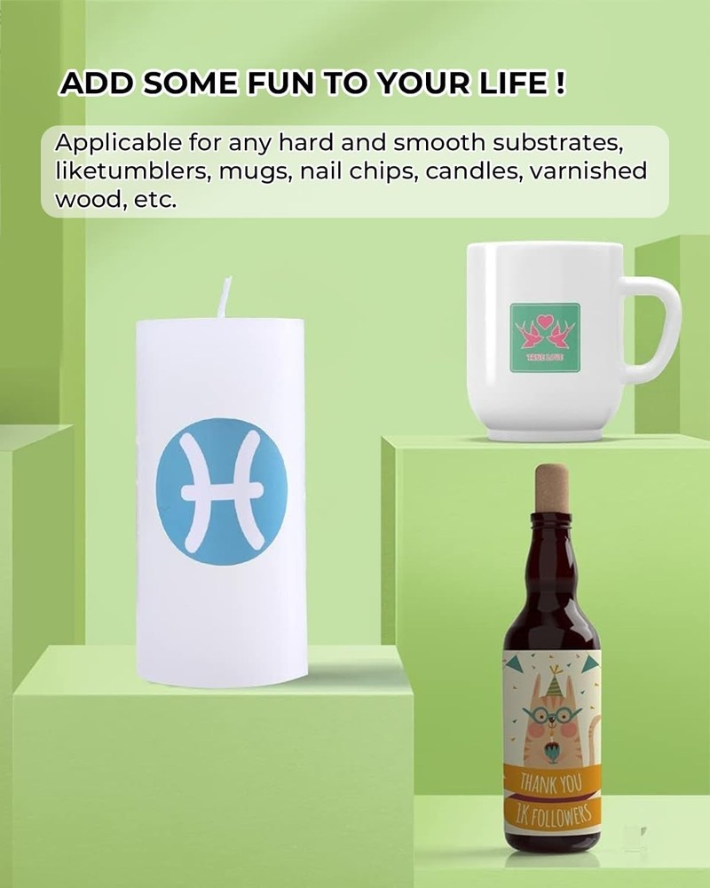 Inkjet Printable Waterslide Transfer Paper Matte Finish Sheets