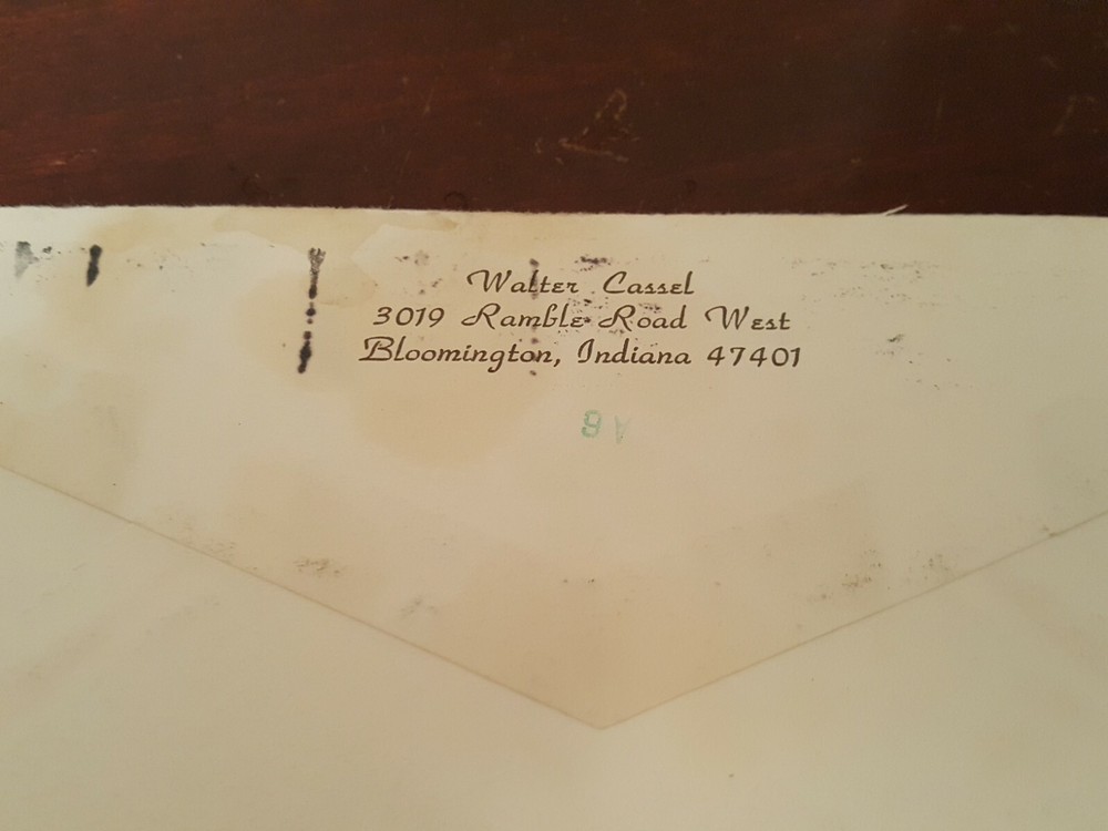 Signed Letter from Walter Cassel, Metropolitan Opera & IU-Bloomington