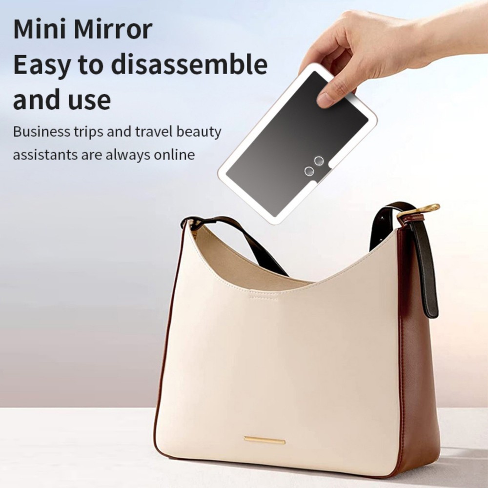 Rechargeable Vanity Mirror For Car Sun Visor With 3 Light Modes Type-C Charging