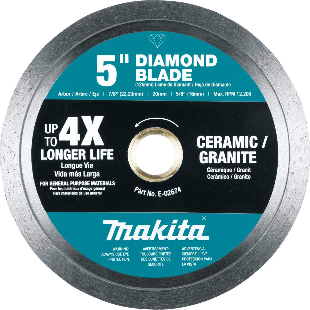 E-02674 5" Diamond Blade, Continuous Rim, General Purpose