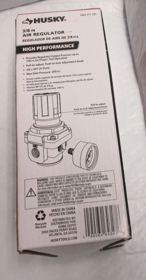 Husky 3/8 in. High Performance Air Regulator