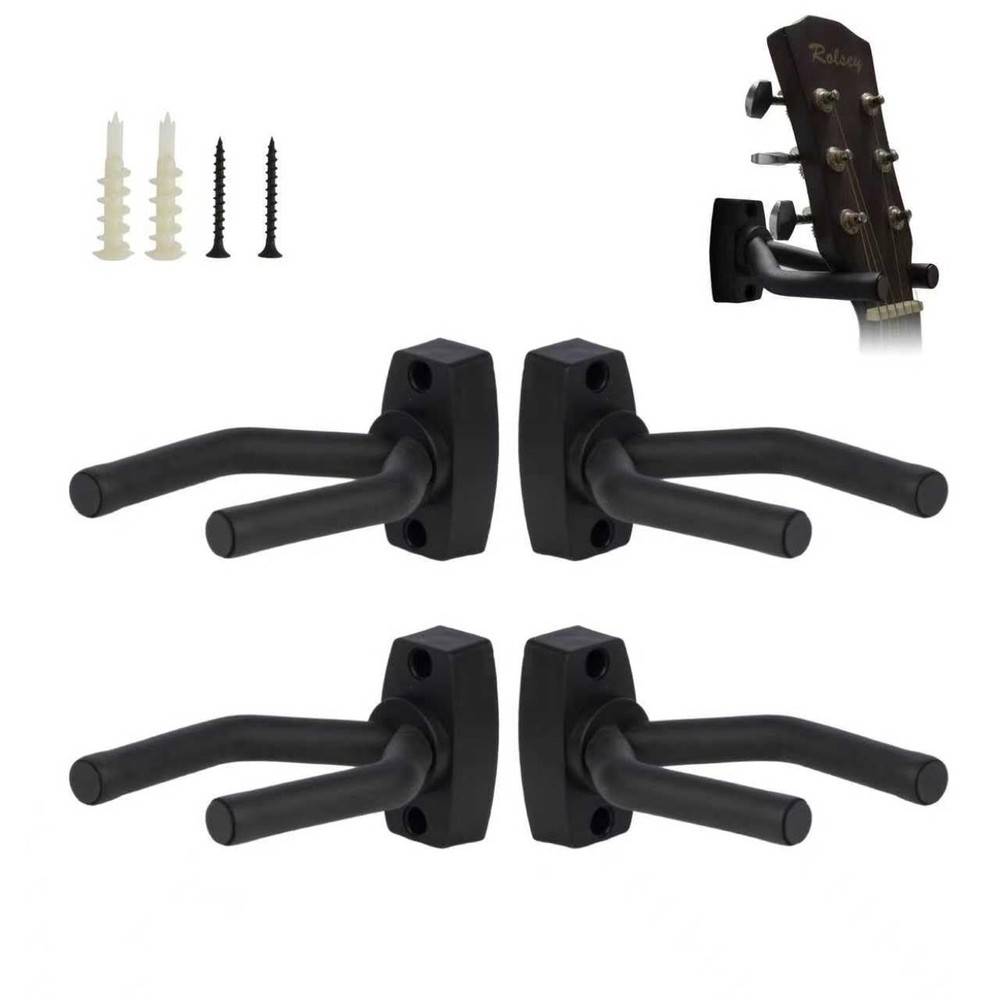 4-PACK Guitar Hangers Stands Hooks Holders Wall Mount