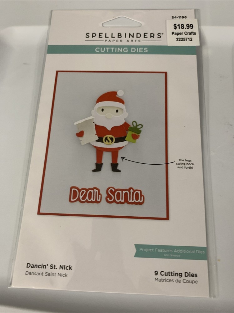 Spellbinders Etched Dies-Dancin' St. Nick Tinsel Time -S41196