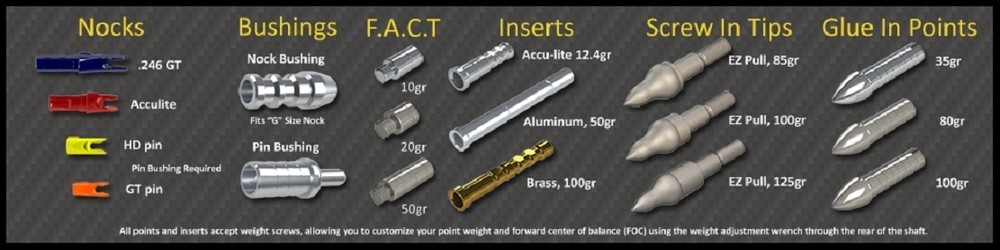 TRIPLE X GLUE IN POINTS ADJUSTABLE GOLD TIP 1/2 DZ