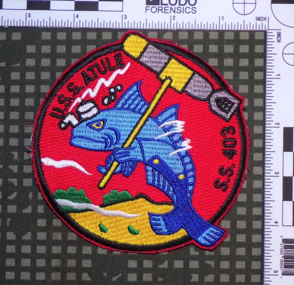 US Navy USS Atule SS 403 Submarine Embroidered Full Color Patch