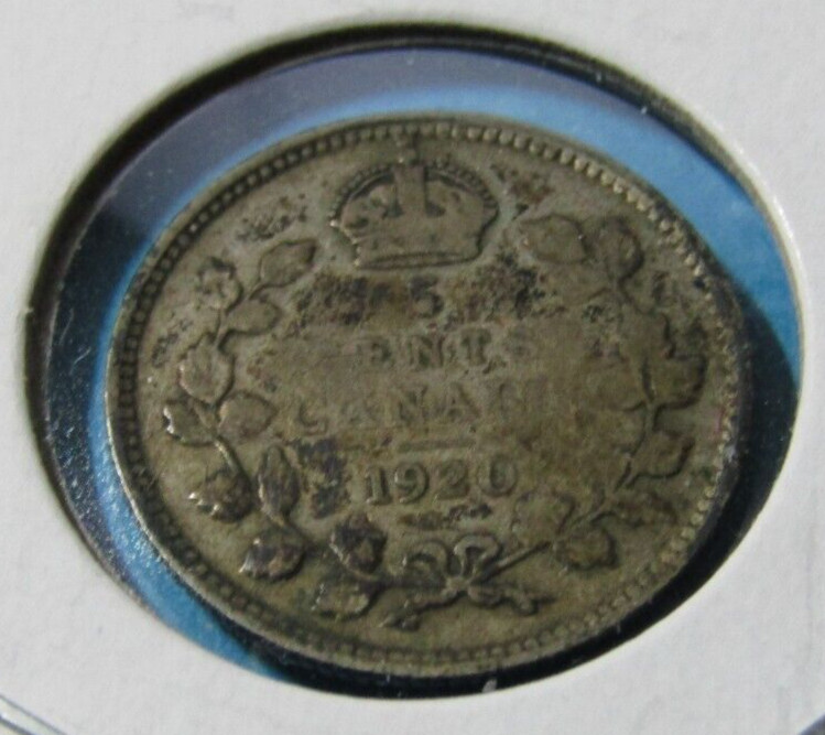 1920 Canada 5 Cents #73 KM#224 - XF