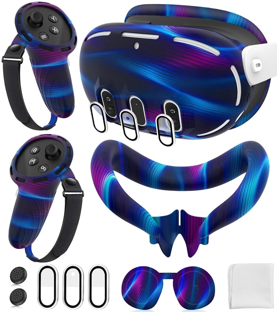 Silicone Cover Set Compatible with Oculus/Meta Quest 3, Touch Controller Grip...
