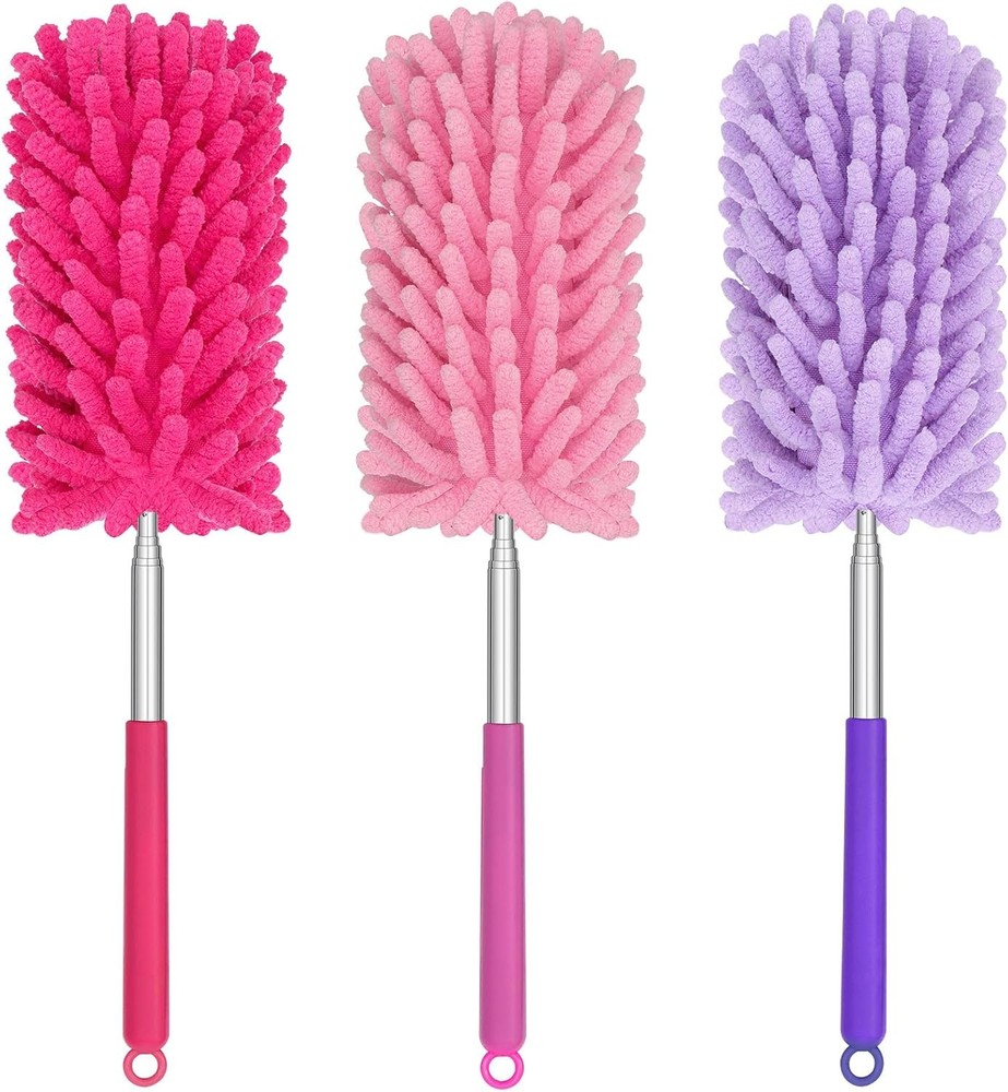 Mini Duster for Cleaning, 360° Bendable Hand Dusters with Extens Pole,