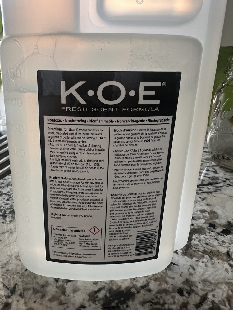 K.O.E Kennel Odor Eliminator Fresh Scent Concentrate