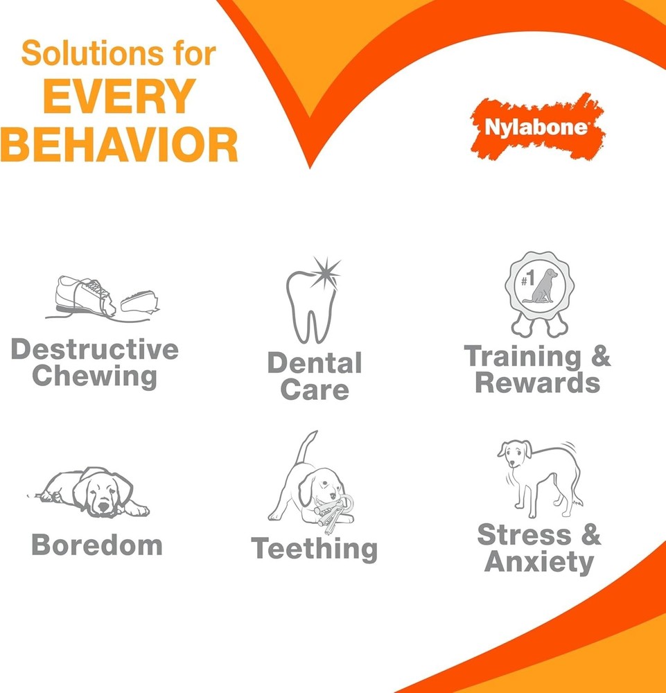 Nylabone Power Chew Ring Bone - Durable Dog Toy for Aggressive Chewers (X-Small)